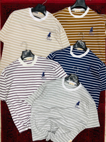 تیشرت رینگری POLO تمام پنبه گرم بالا